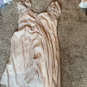 Elegant Cream Floral Dress